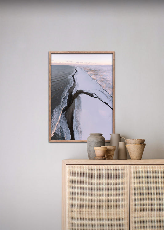 Vinter ved Vesterhavet plakat - Thy - Danmark