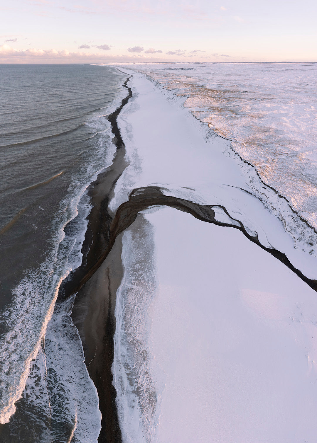 Vinter ved Vesterhavet plakat - Thy - Danmark