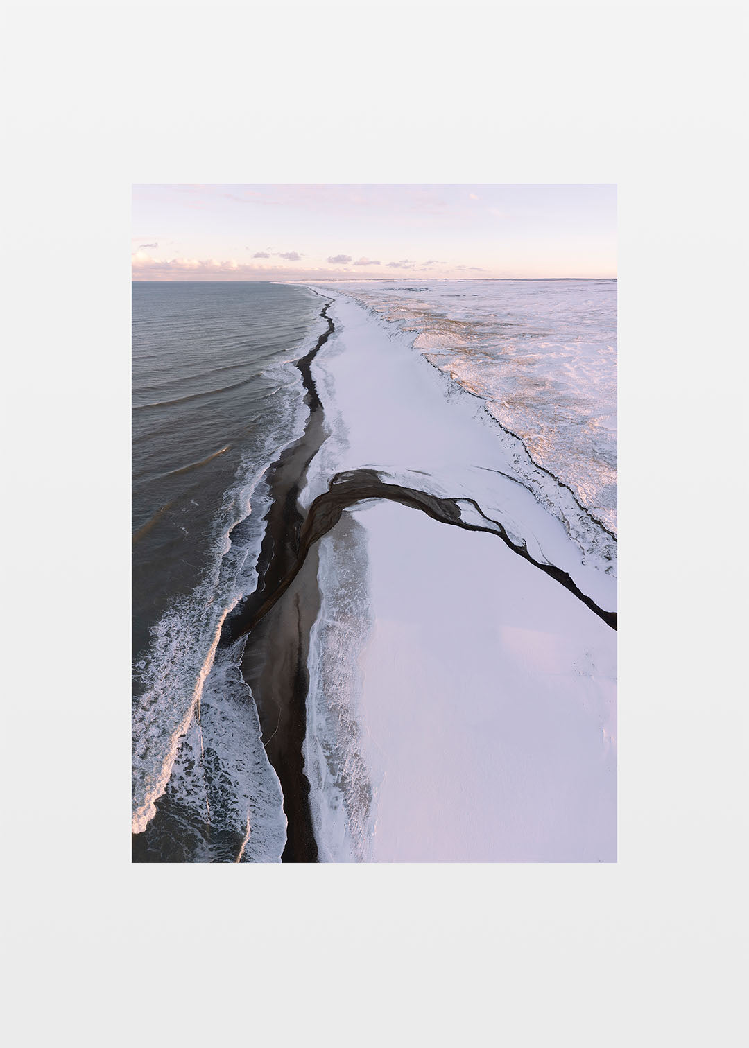 Vinter ved Vesterhavet plakat - Thy - Danmark