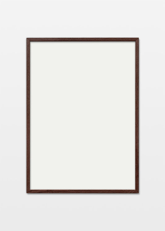 Plakatrammer i mørk eg produceret i Danmark